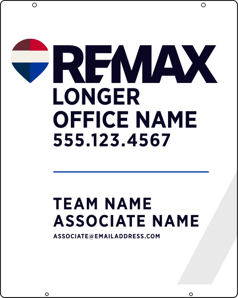 Reflective Hanging Associate Name, Team Name Sign Panel, 30h x 24w, Steel